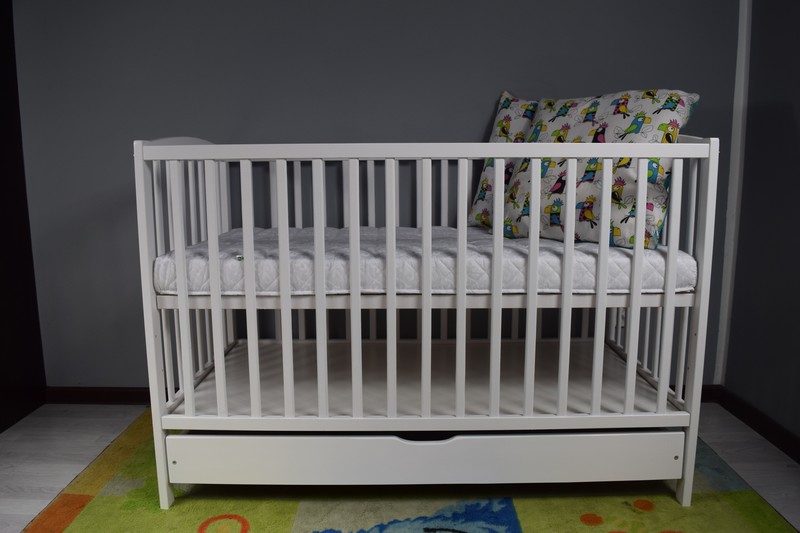 Łóżeczko szuflada OLA BIAŁA 120x60 Długość 120 cm