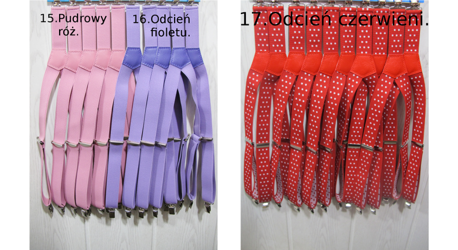 SZELKI dziecięce ŚREDNIE 2-4 LAT KOLORY. Materiał dominujący inny