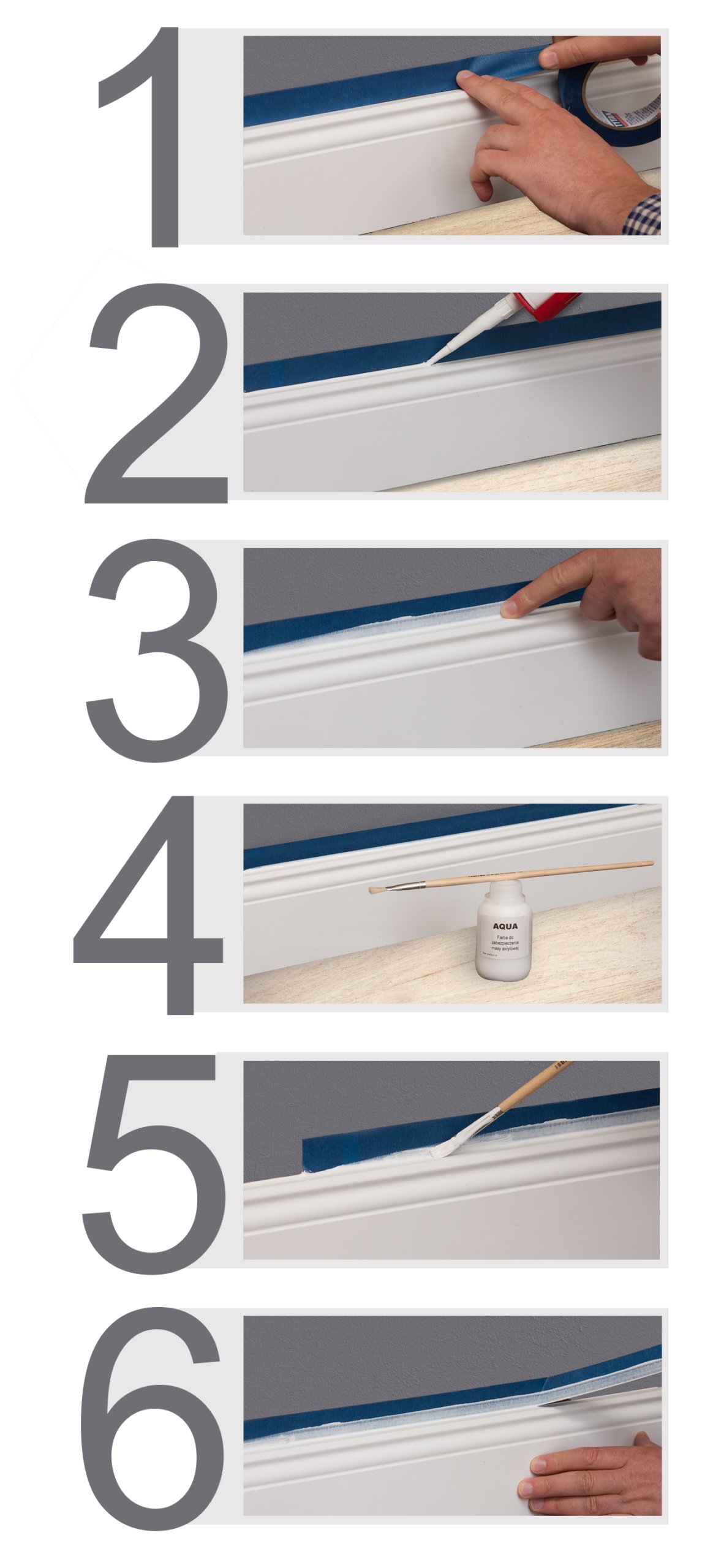 100x16 mm LISTWA PRZYPODŁOGOWA BIAŁA MDF DEKORACYJNA COKÓŁ PROMIEŃ R2 Szerokość 16 mm