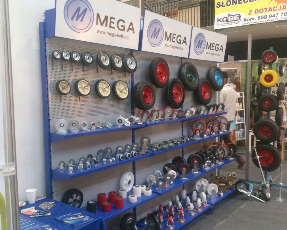 KOŁA OBROTOWE KÓŁKA METAL GUMA REGAŁY WÓZKI ch22 Marka MEGA s c