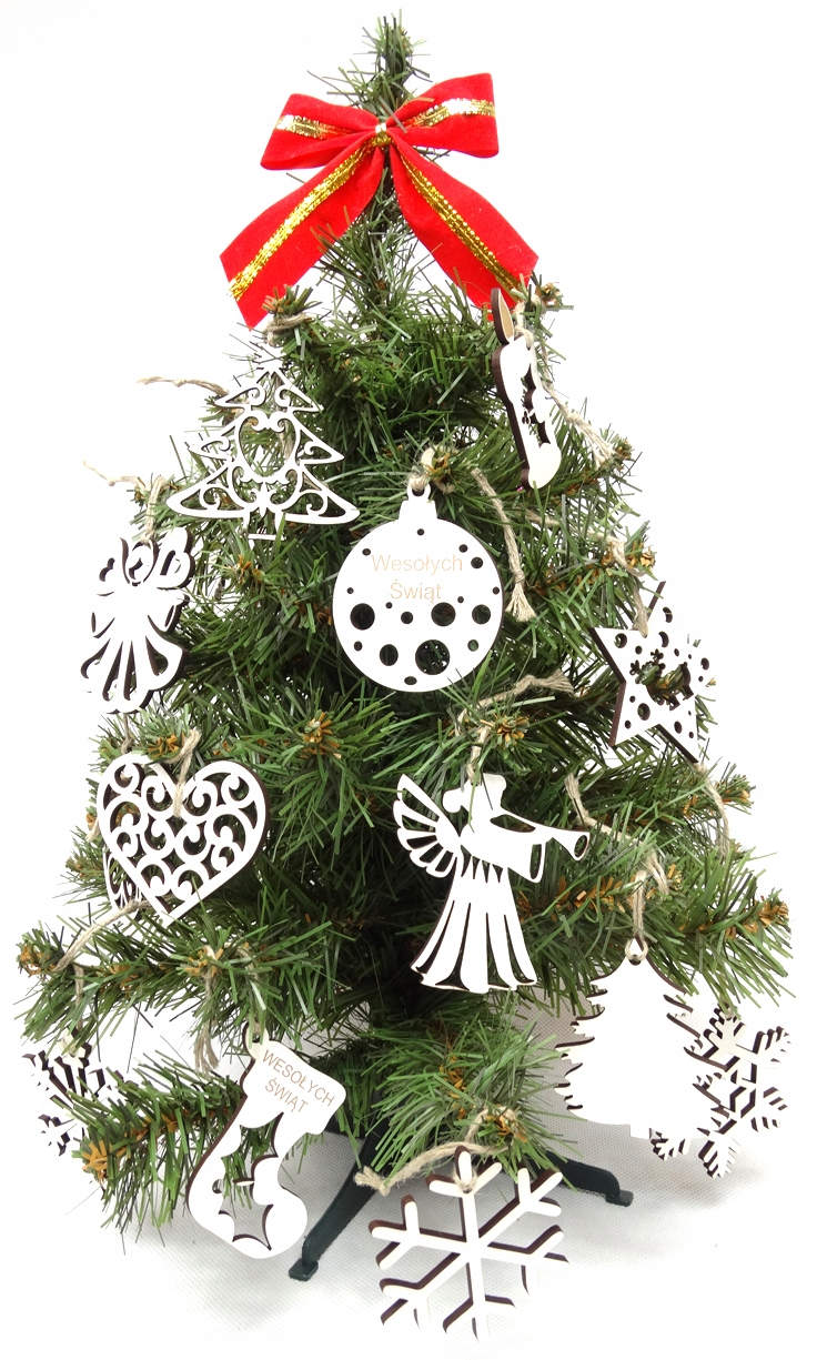 BAŁWAN ZAWIESZKA DREWNIANA 16cm 6szt BN1073 Marka GoodFreshDecor