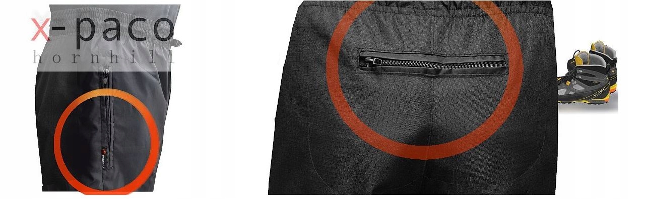 Przeciwdeszczowe WZMOCNIONE Spodnie X-paco M/L Materiał dominujący poliester