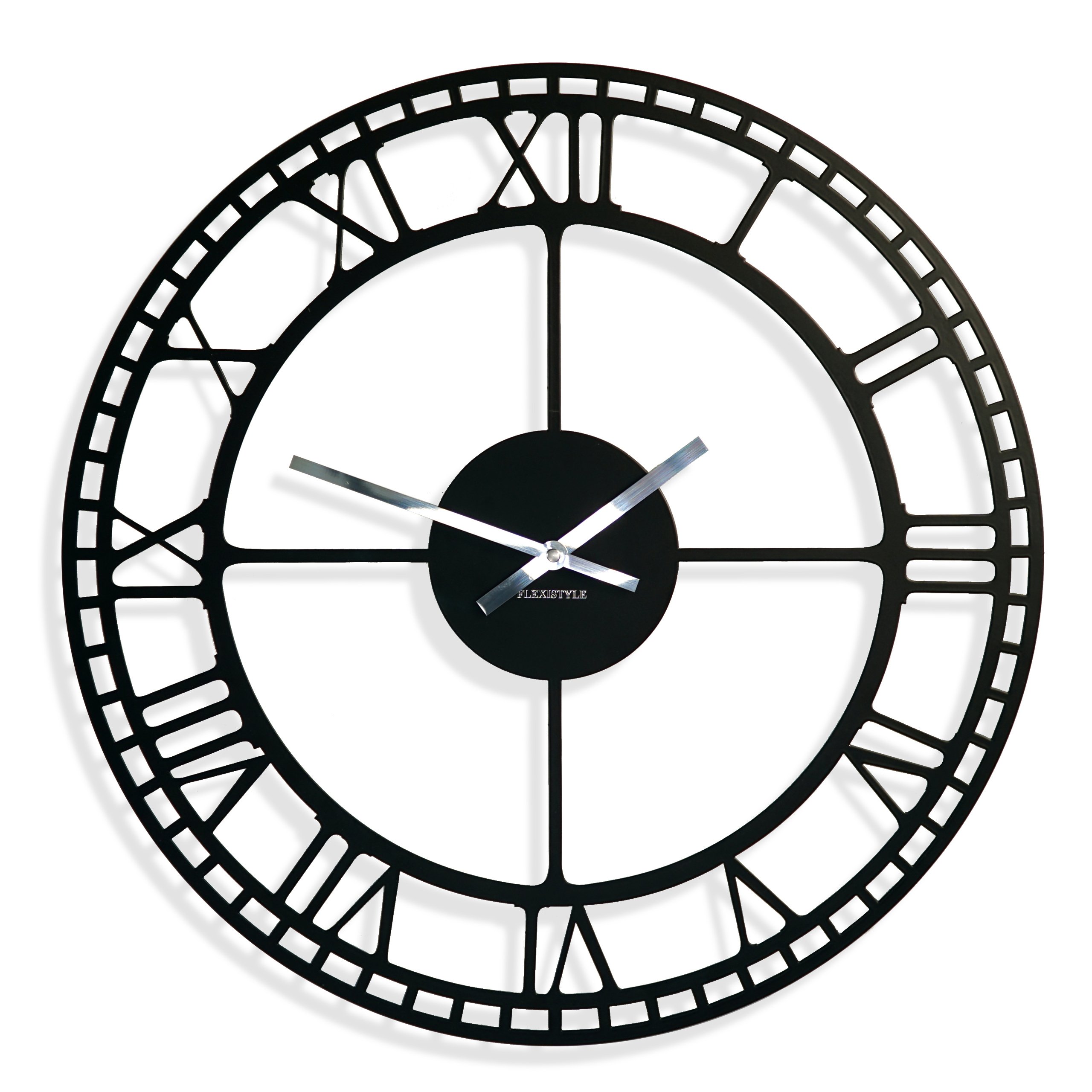 

Duży metalowy zegar ścienny vintage retro 50cm Pl