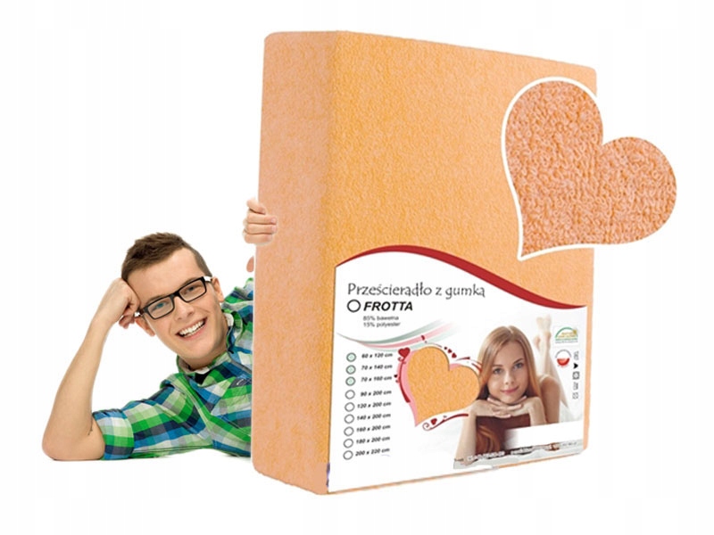 

Prześcieradło Z Frotty Modne Łososiowe 120/200