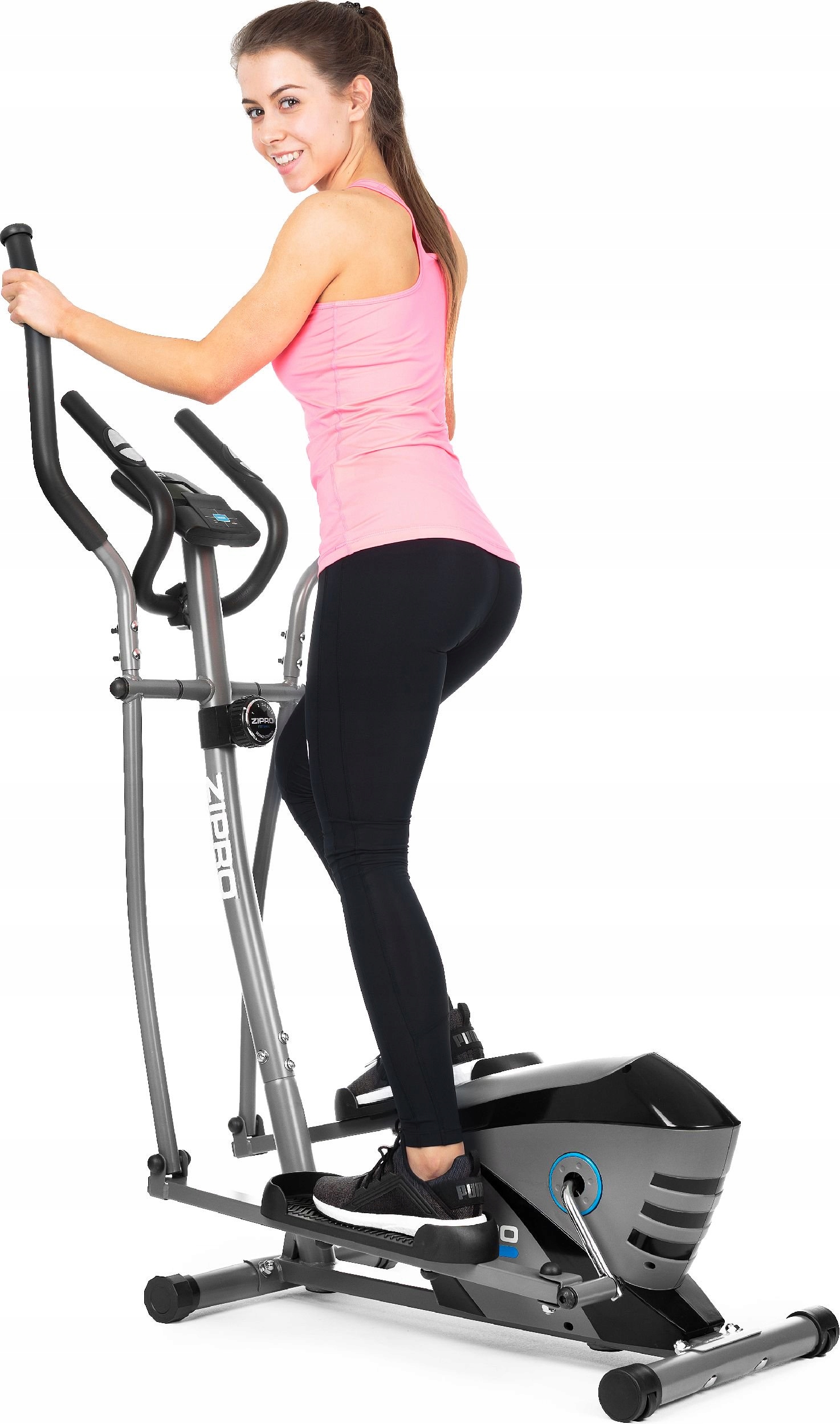 Orbi-Trek Magnetyczny TRENAŻER ELIPTYCZNY treningowy do 120kg - Shox ZIPRO Cechy dodatkowe kółka transportowe sensory dotykowe