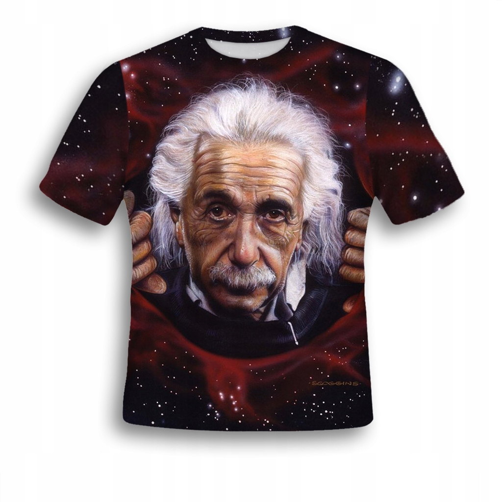 

Koszulka Full Print T-shirt Einstein L Nadruk 3D