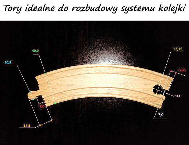 ŁUK DUŻY Drewniane Tory - AŻ 40 SZTUK OKAZJA !!! Kod producenta Ł40