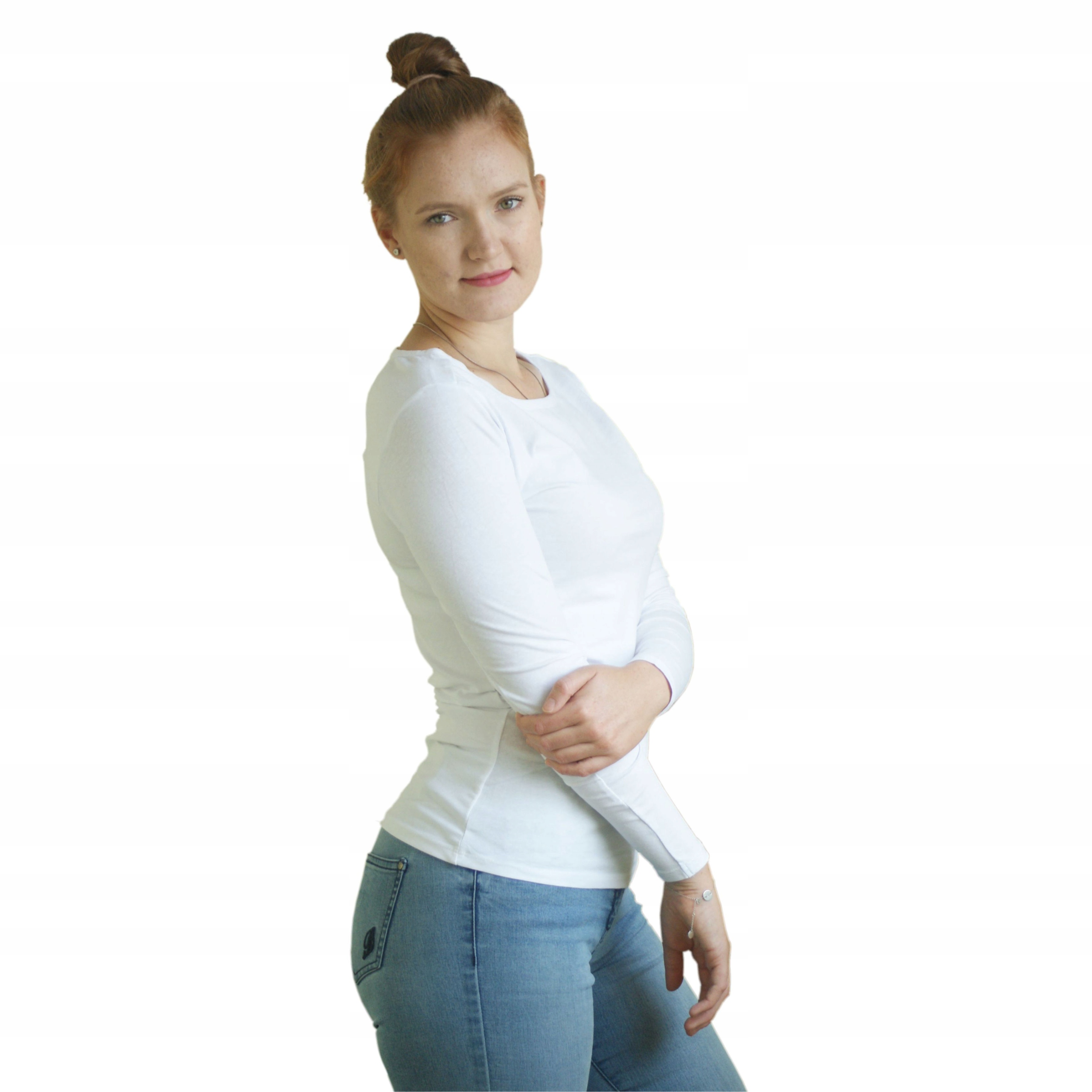 HIT!!! Bluzka koszulka z długim rękawem Biała XXL Marka Promostars