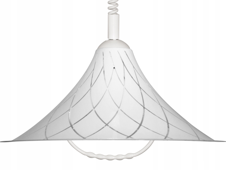 LAMPY KUCHENNE LAMPA WISZĄCA LAMPA SUFITOWA ABAŻUR Kolor biały odcienie żółtego i złota przezroczysty wielokolorowy