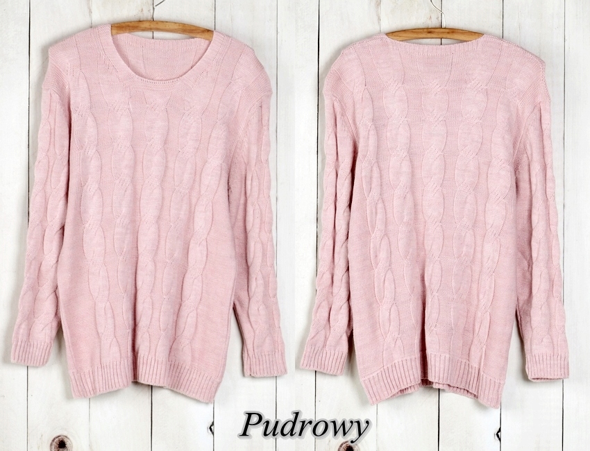 CIEPŁY SWETER TŁOCZONY WARKOCZ KLASYK 152 Marka Modaistyl