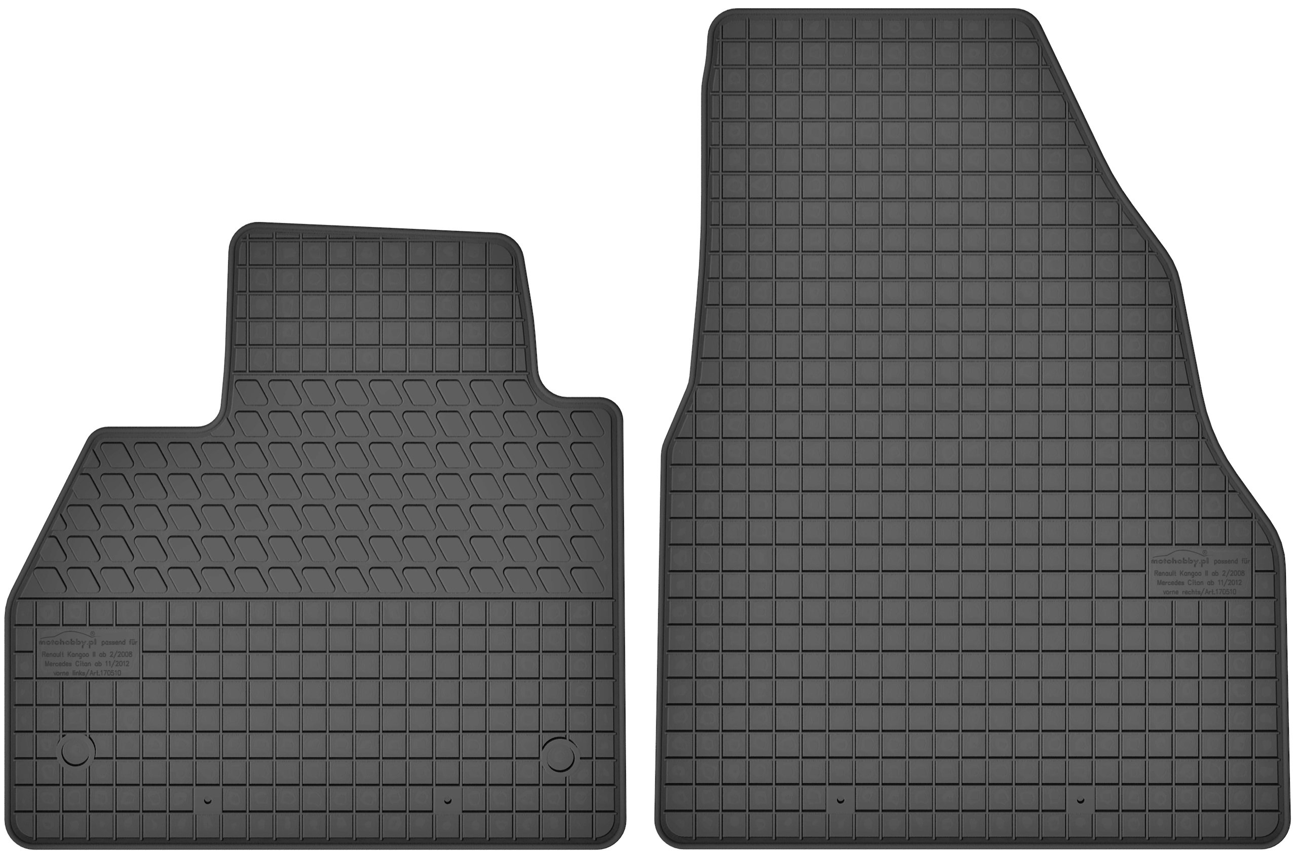 Килимки резинові перед до RENAULT KANGOO II від 2008