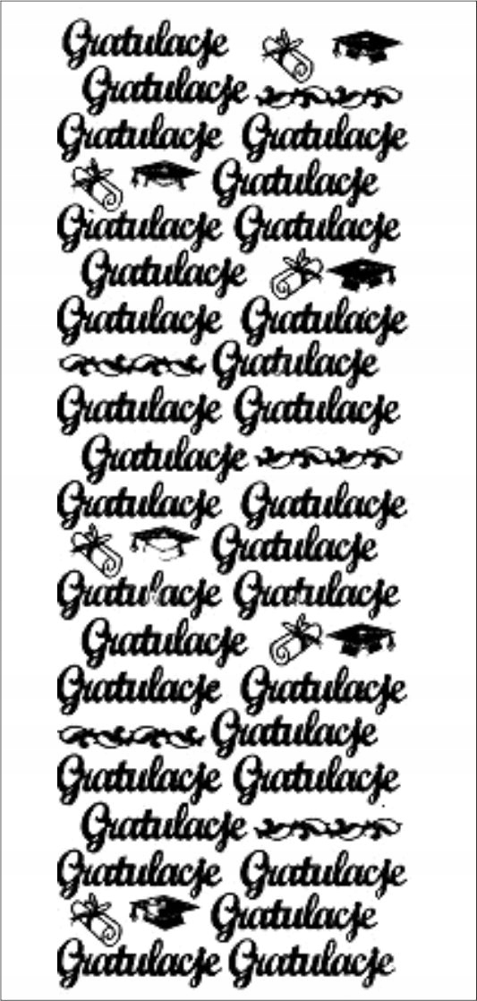 STICKERSY NAKLEJKI GRATULACJE nr JO-257 Kolor dominujący złoty