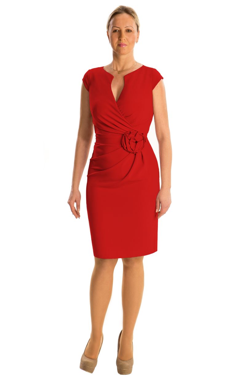 PIĘKNA ELEGANCKA SUKIENKA Z RÓŻĄ NA WESELE r/ 44 Płeć kobieta