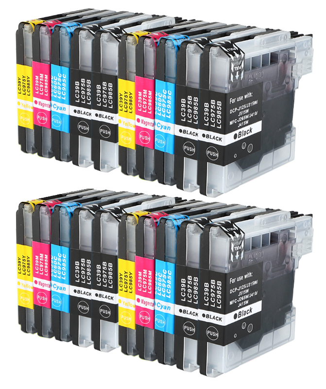 

20x Tusz Do Brother LC985 DCP-J125 DCP-J315W J515W