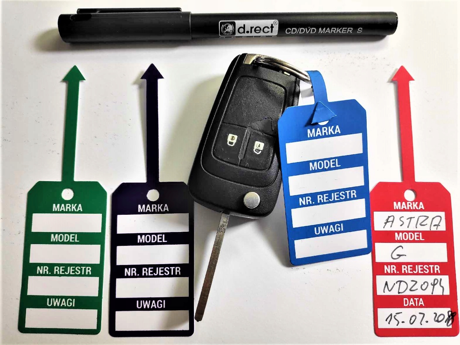 ZAWIESZKI KOMISOWE IDENTYFIKATOR DO KLUCZY 100 szt