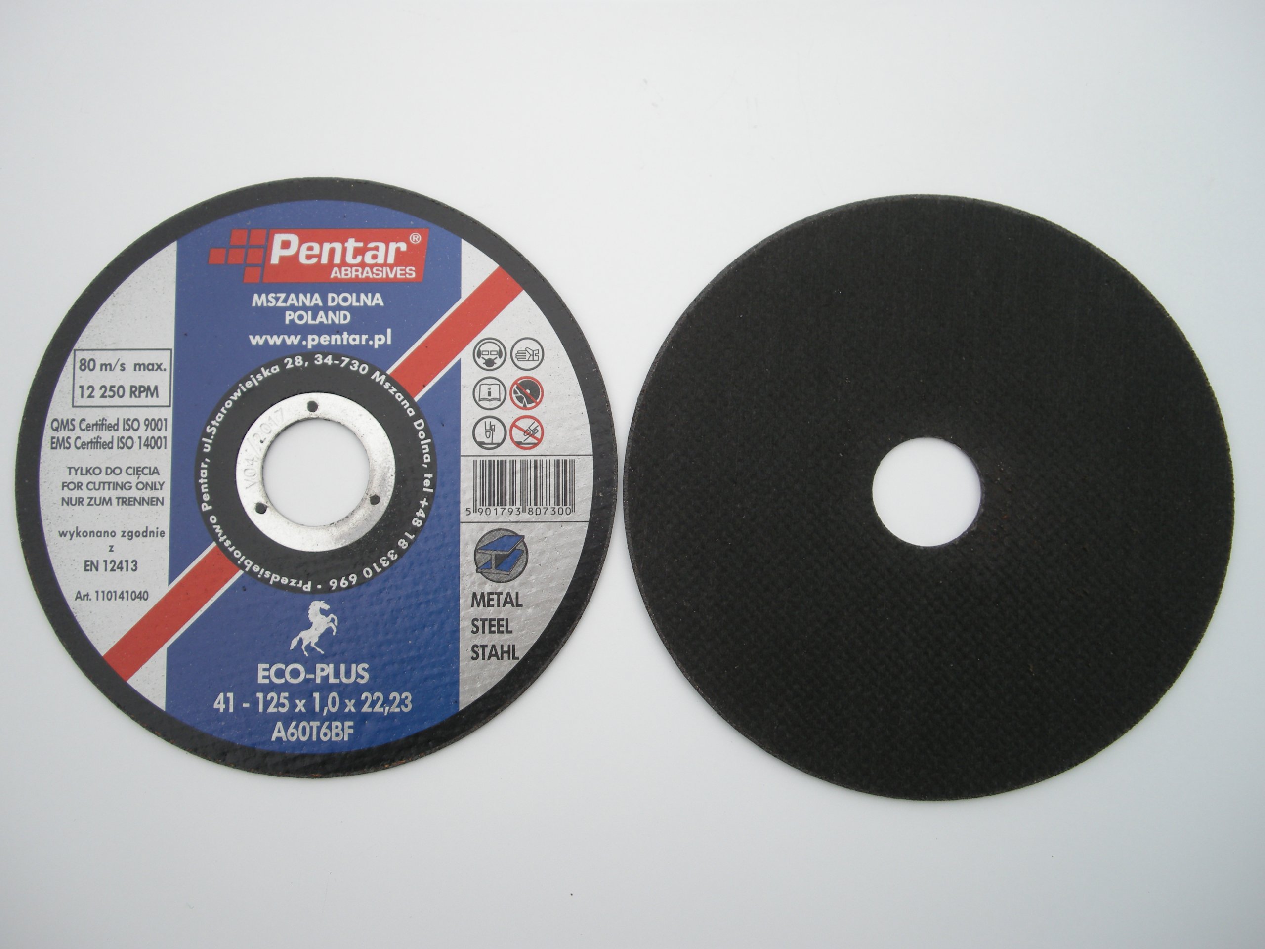 TARCZA DO CIĘCIA METALU STALI 125 x 1mm PENTAR POLSKA Kod producenta 110141040