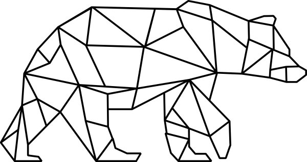 

Naklejka na ścianę Niedźwiedź Geometryczny 50 cm
