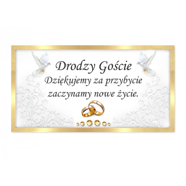 

Podziękowanie dla gości bilecik 20szt - PDG32