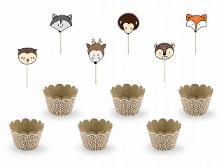 

Papilotki foremki na muffiny mufinki Woodland Piki