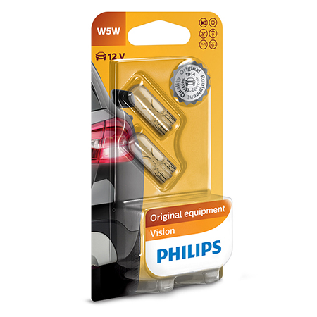 

Philips Żarówki W5W Vision +30% więcej światła