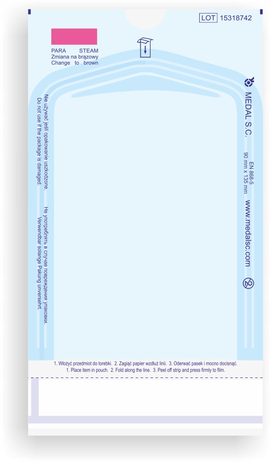 TOREBKI DO STERYLIZACJI MEDAL 90x230mm 200szt Producent MEDAL