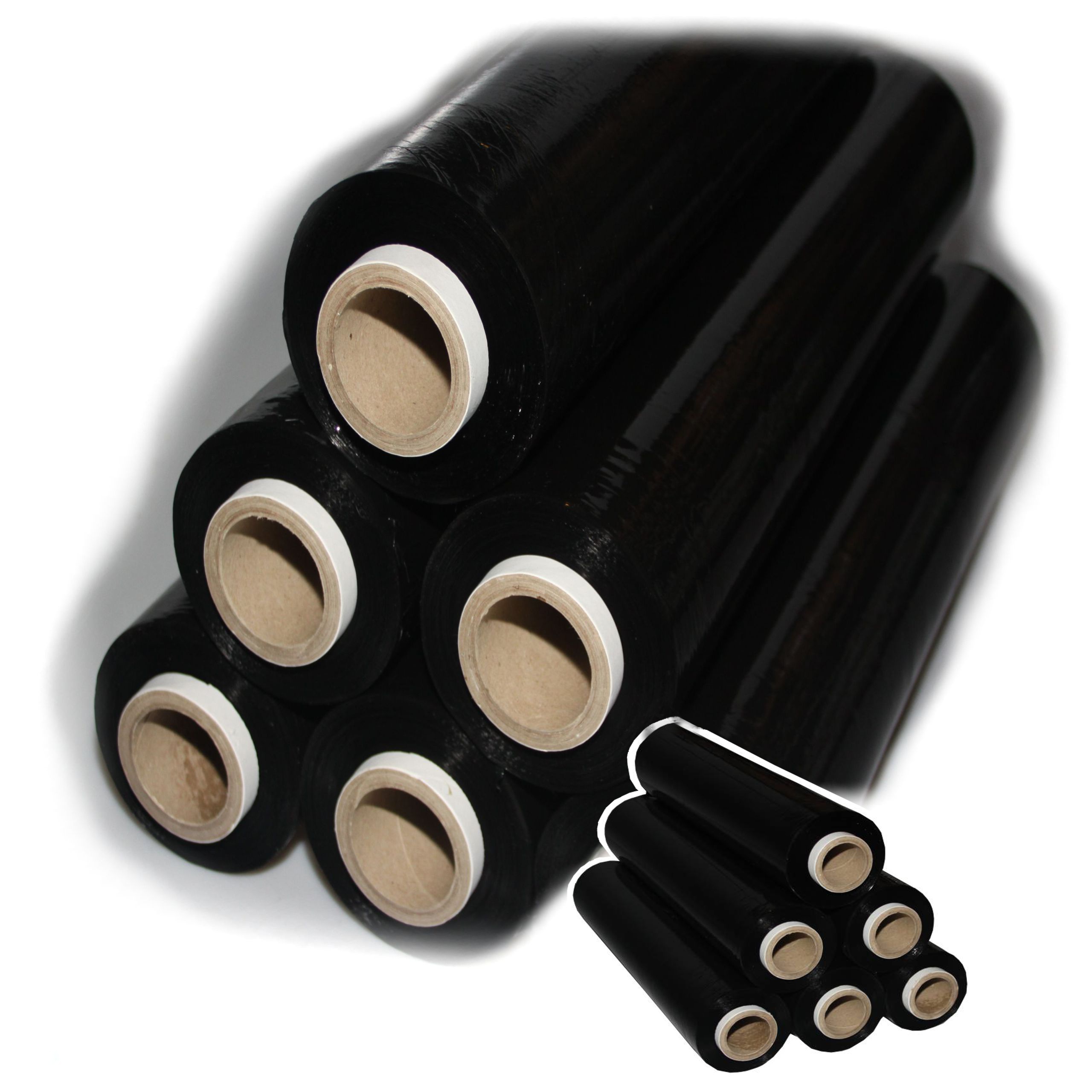 FOLIA STRETCH CZARNA 3 KG x 10 SZT XL Waga netto folii 2.15 kg