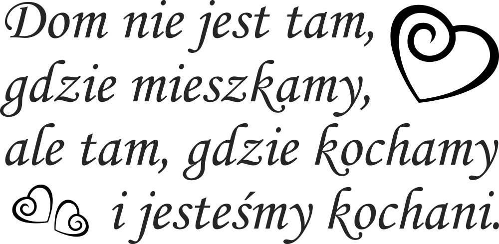 

Naklejka na ścianę cytat Dom gdzie kochani 50 cm