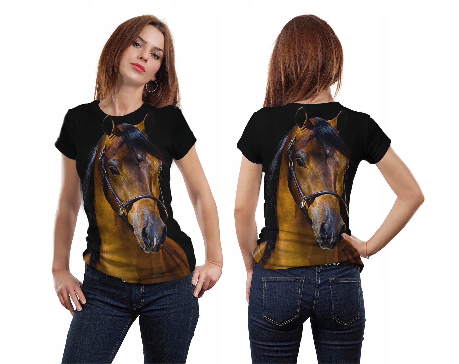 

Koszulka Fullprint T-shirt Koń S Nadruk 3D Polsa