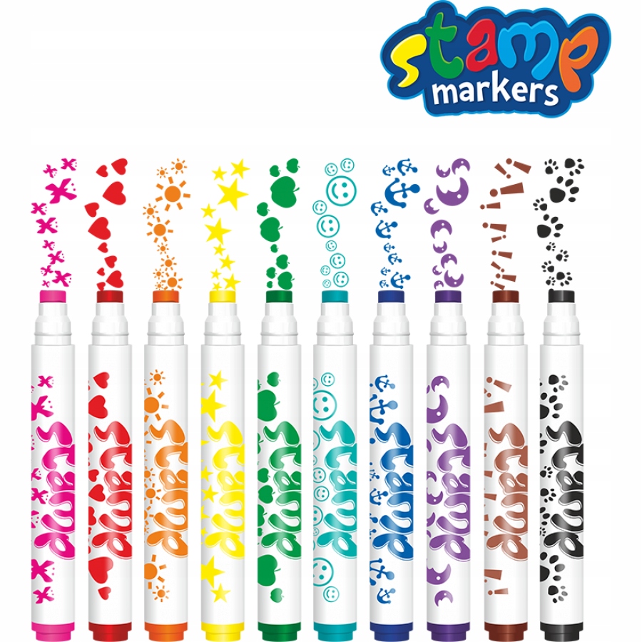COLORINO FLAMASTRY ZE STEMPELKAMI 10 KOL 34623 Kod producenta 34623PTR