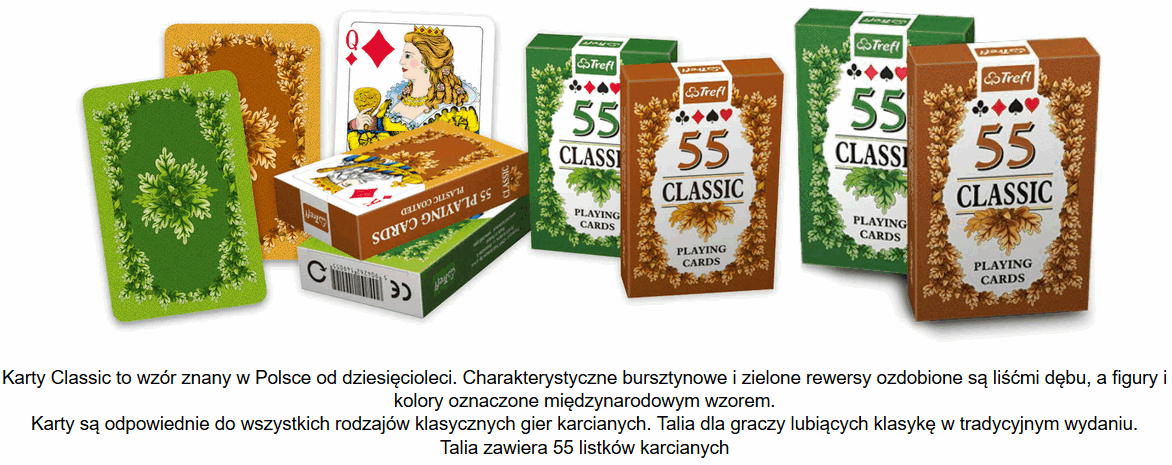 karty do gry classic - 55 listków Nazwa karty
