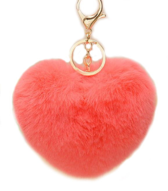 

Brelok Serce Pompon Futro Heart Zawieszka Do Klucz