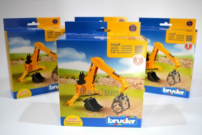 BRUDER 02338 ramię koparki z podporami chwytak Materiał Plastik