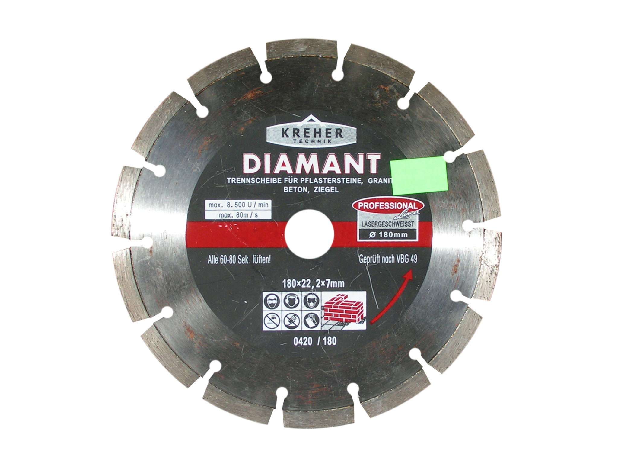 Diamantový Kotouč Beton Kreher 180x22,2 mm