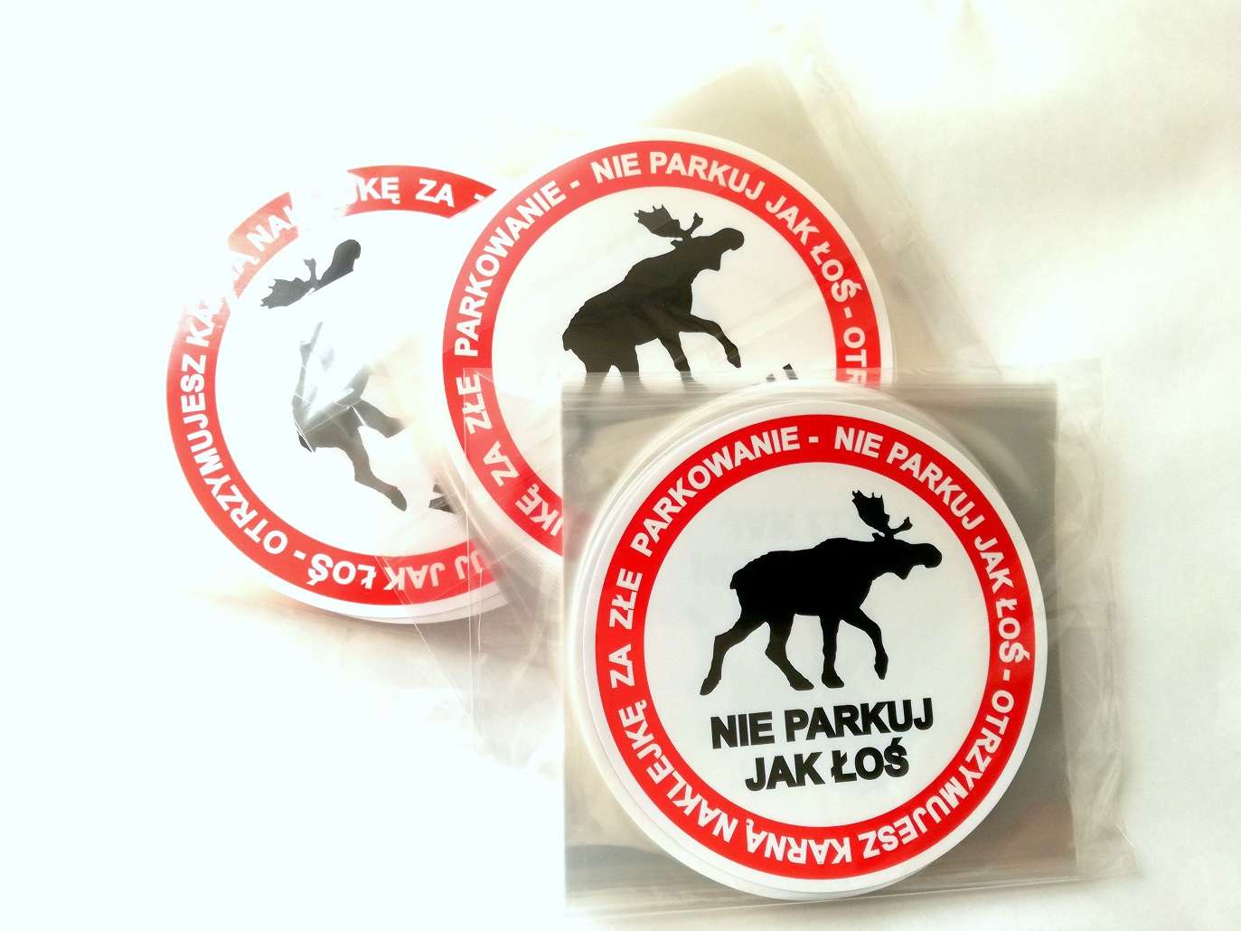 

Karne naklejki Łoś za złe parkowanie Mocny Klej