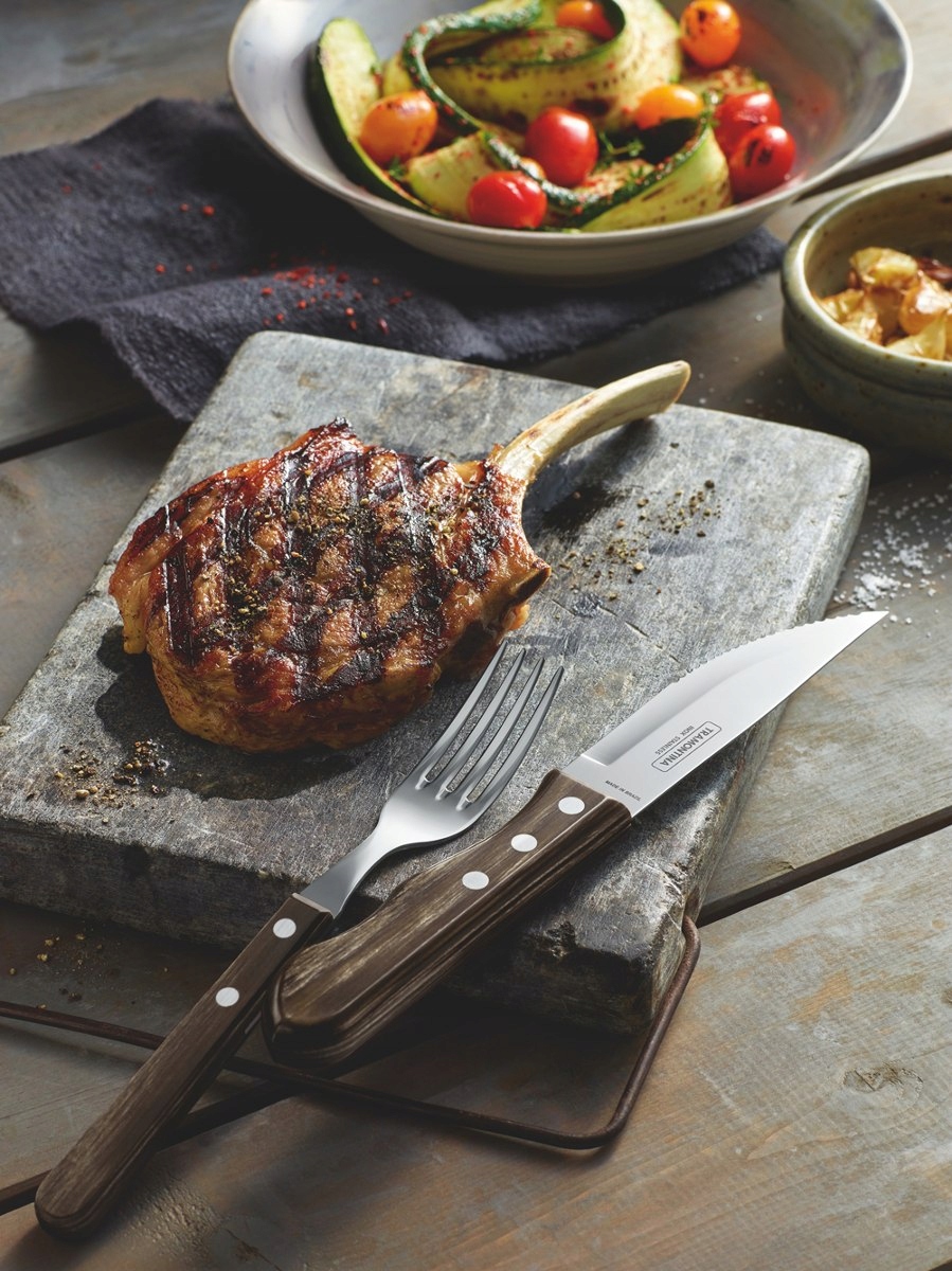 TRAMONTINA 3x Widelec JUMBO - Drewno Brąz POLYWOOD Informacje dodatkowe możliwość mycia w zmywarce