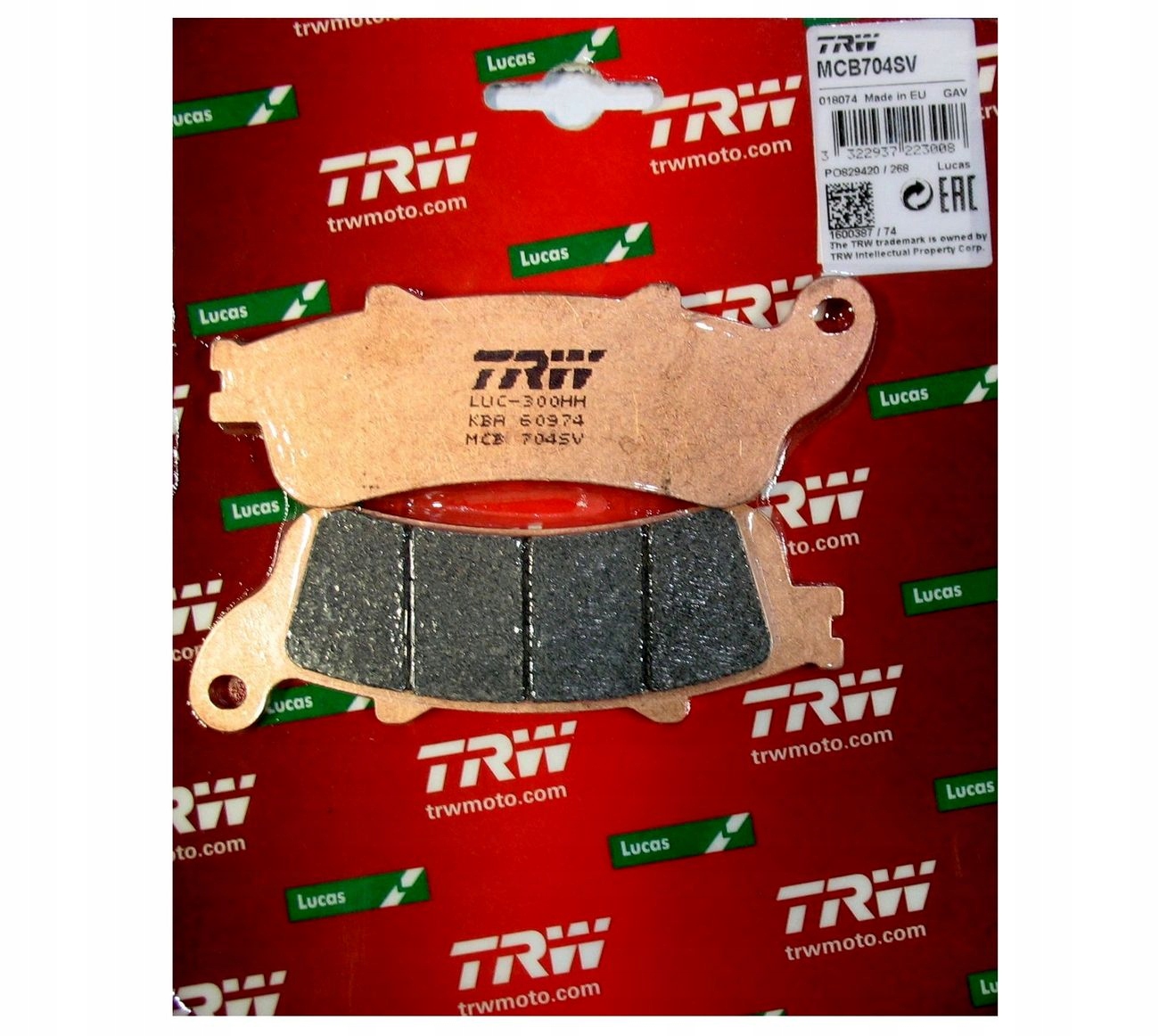 

Klocki Hamulcowe Trw Lucas MCB704SV Honda St 1300