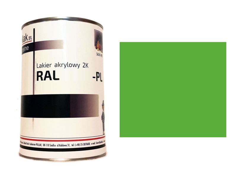Lakier Akrylowy 2K RAL 6018 ZOLTY ZIELONY 4 L