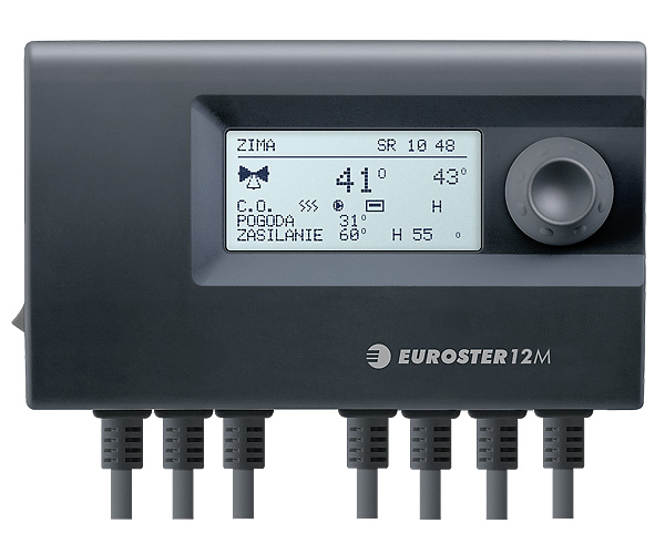 Programovateľný regulátor Euroster EUR-12M na reguláciu teploty obehového systému