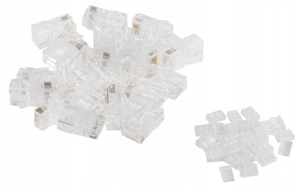

10 szt. Końcówki Wtyk RJ45 Utp Kat 6 z prowadnicą