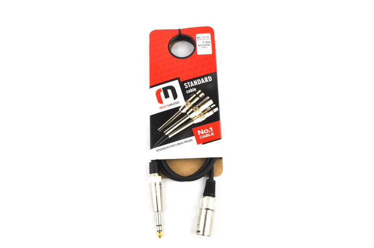 

Kabel mikrofonowy 3m Xlr męski-Jack stereo Red's