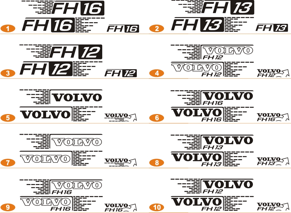 NAKLEJKI VOLVO FH 12 13 16 komplet gratis Manufacturer Rozglos