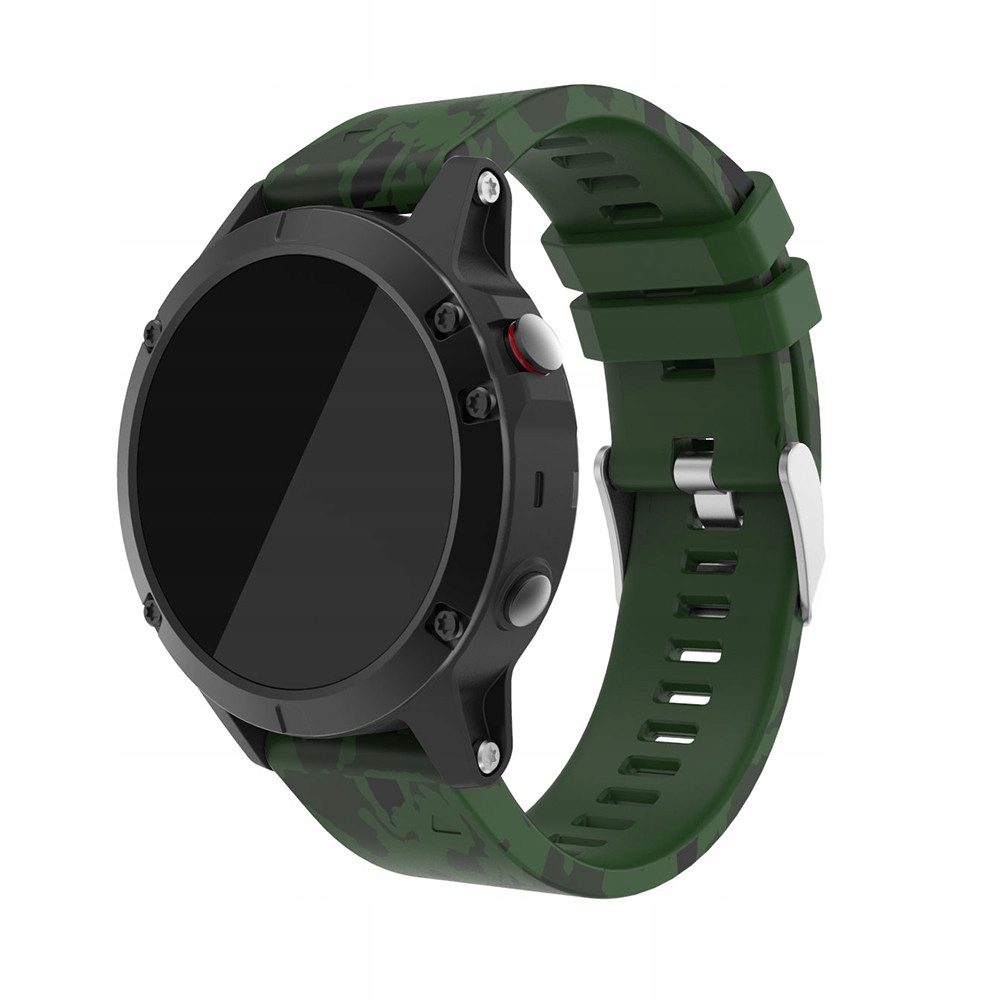 Pasek do GARMIN Fenix 5 QuickFit ARMY GREEN wojsko Materiał paska guma