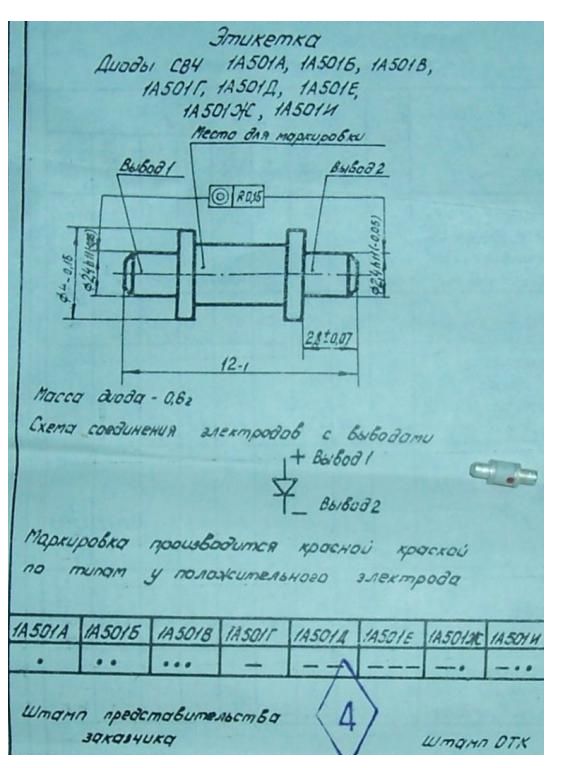 

Rosyjska dioda mikrofalowa 1A501A