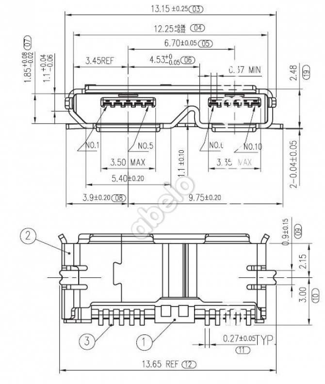 NOWE GNIAZDO MONTAŻOWE MICRO USB 3.0 AB gu31 Złącza inne
