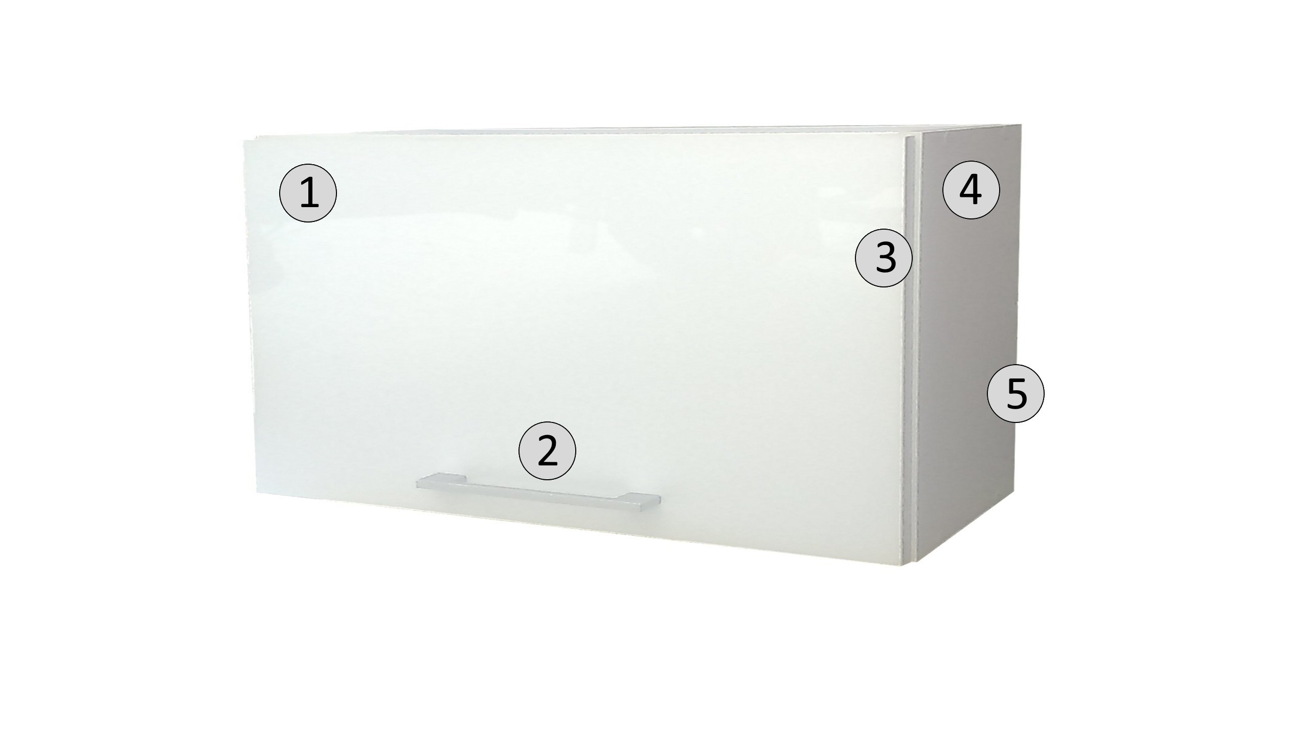 WISZĄCA SZAFKA ŁAZIENKOWA 70 CM BIAŁA BIAŁY POŁYSK Kolor mebla biały