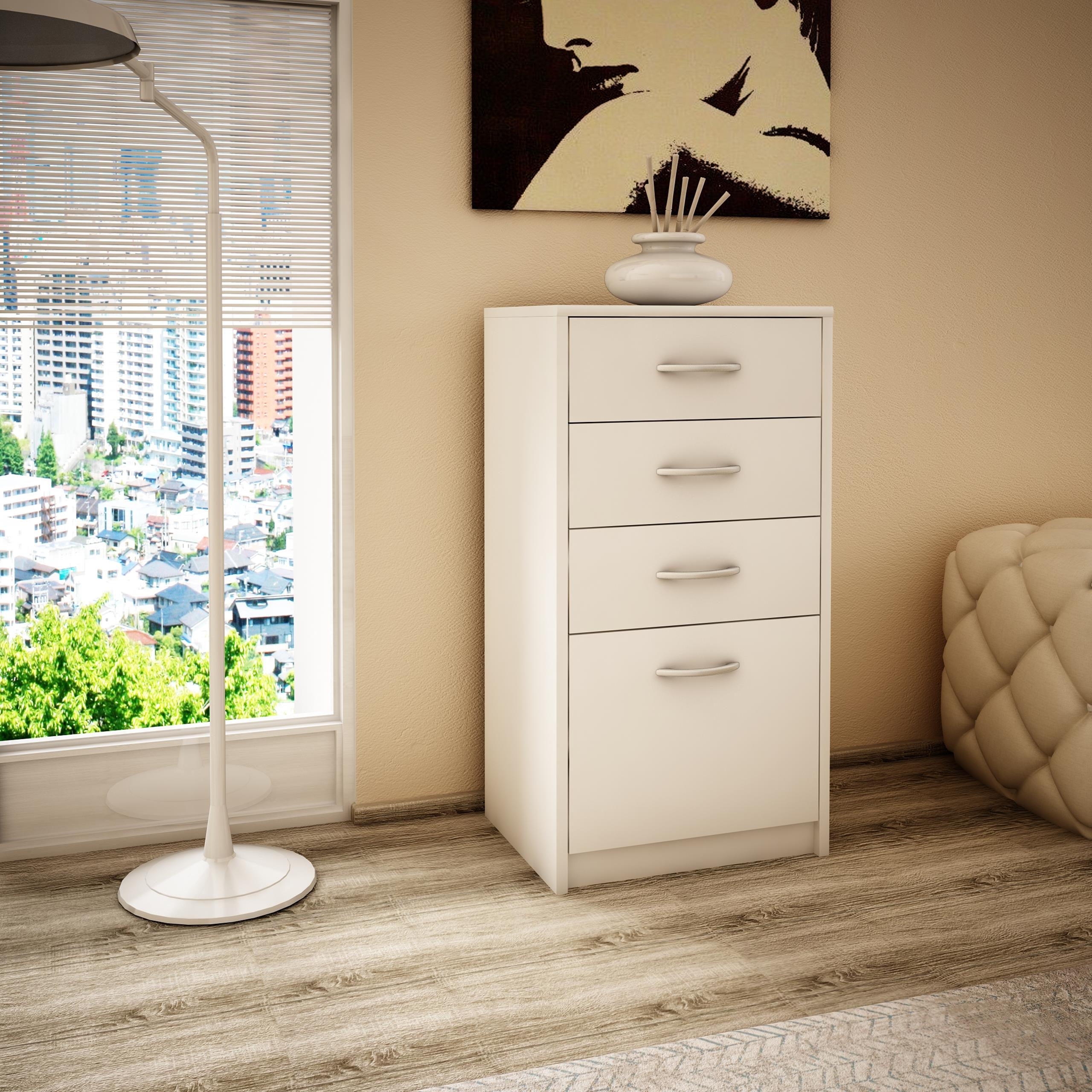 Komoda szafka 45cm 4S BIAŁA 4 szuflady regał ROB Marka Matkam