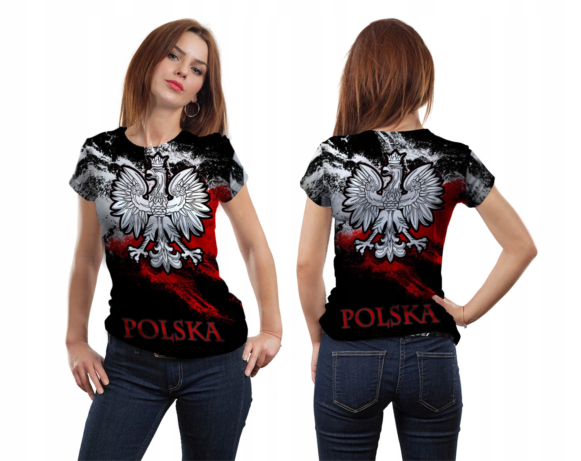 

Koszulka 3D Fullprint Flaga Polska M Trwała