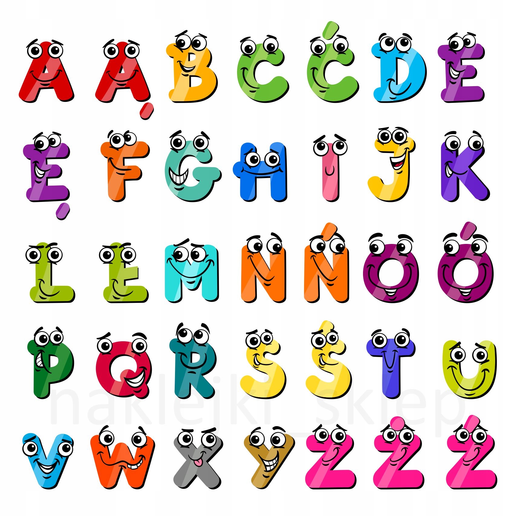 Детские наклейки буквы