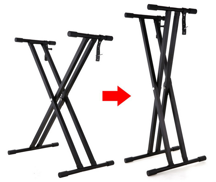 STOJAK POD KEYBOARD ORGANY KLAWISZE PODWÓJNY Marka RockJam