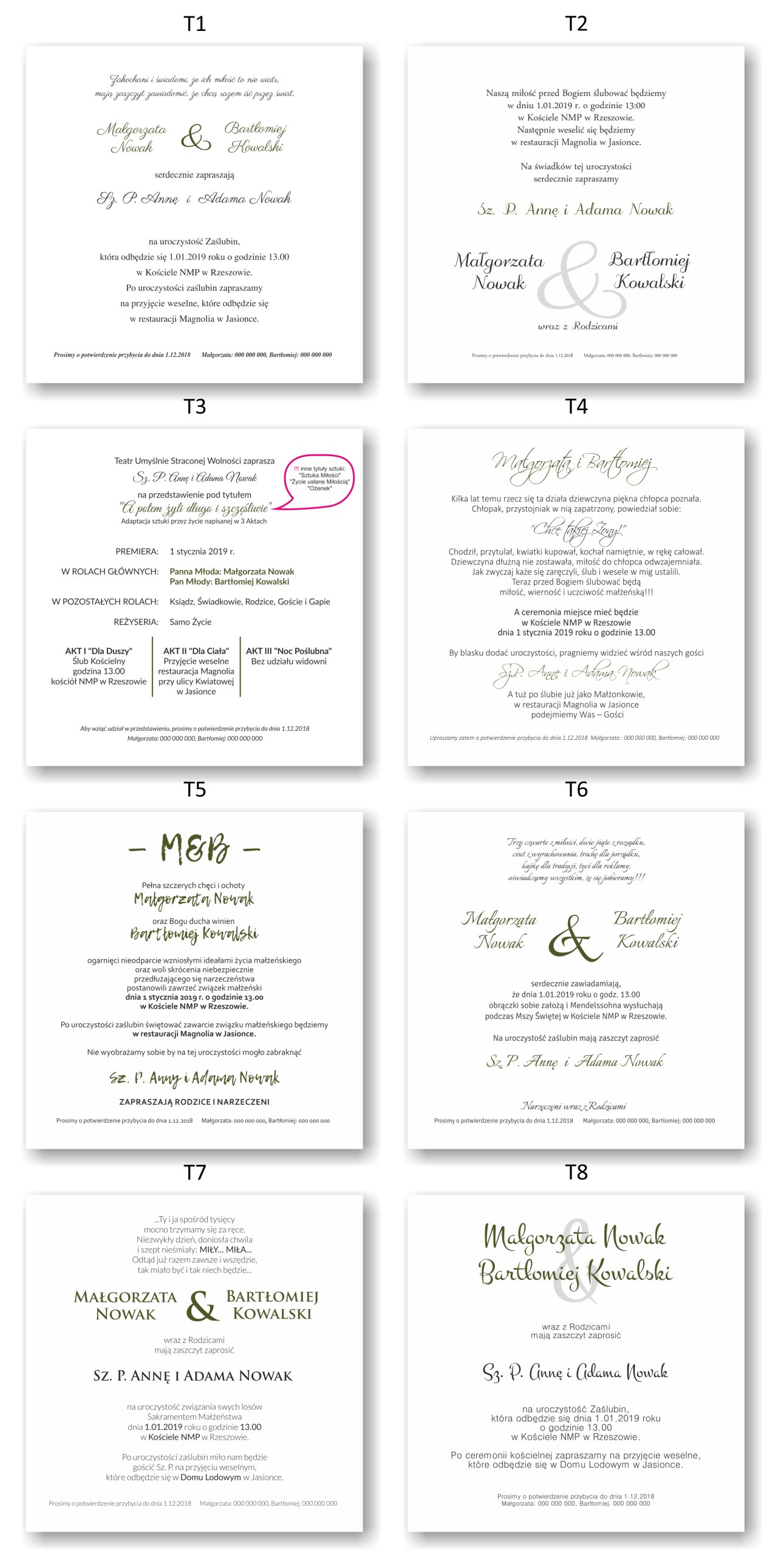 ZAPROSZENIA ŚLUBNE papier PŁÓTNO para młoda love Grubość papieru 246 g